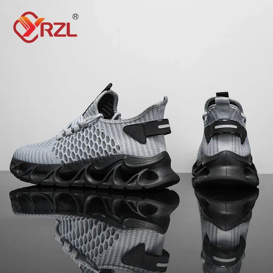 YRZL Men’s Lightweight Mesh Running Shoes Casual Sneakers for Summer Comfortable Athletic Jogging and Walking