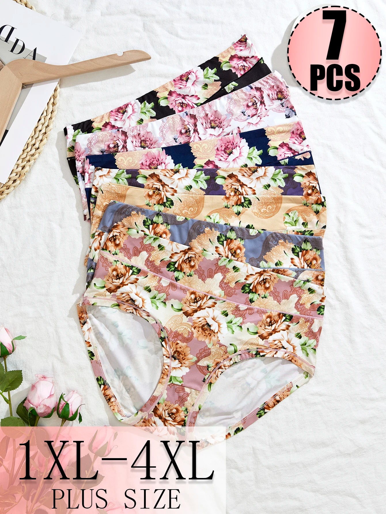 DORSU Women High Waisted Printed Panties Soft Skin