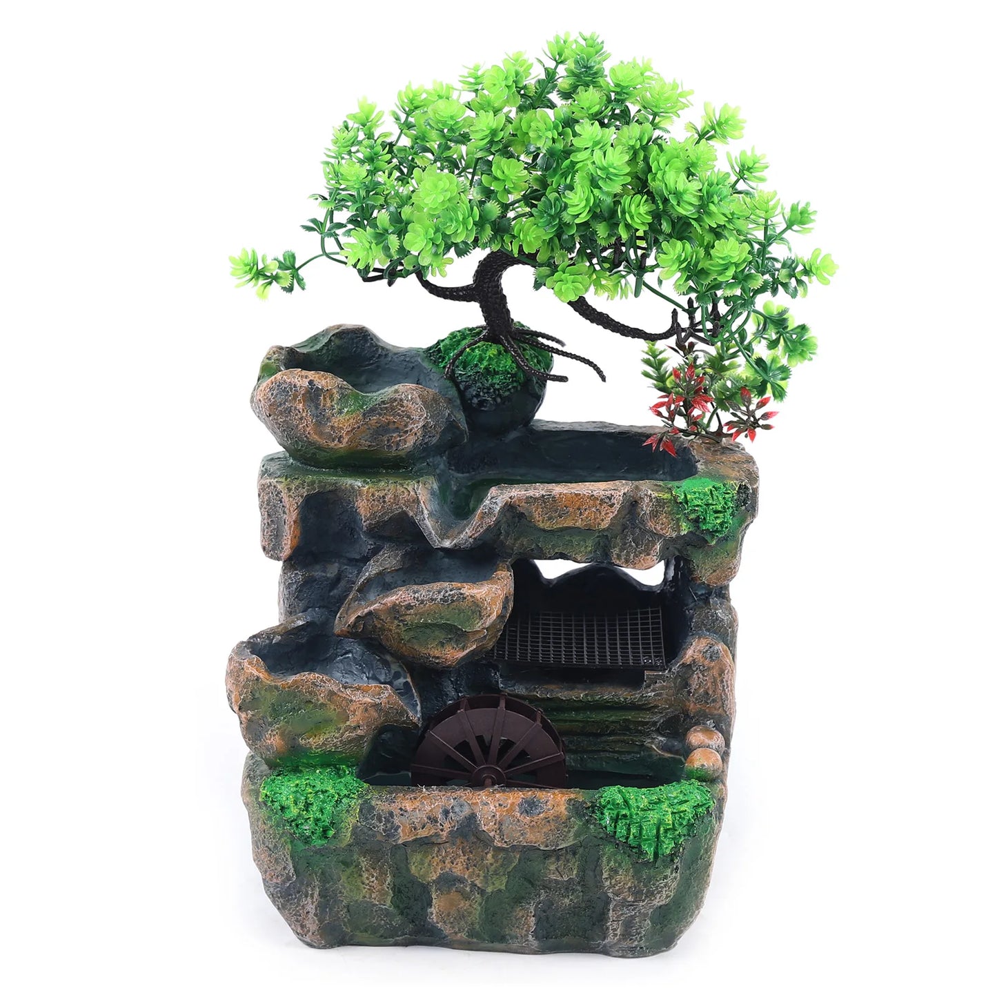 Indoor Room Fountain Waterfall Decor With LED Lighting Zen Meditation