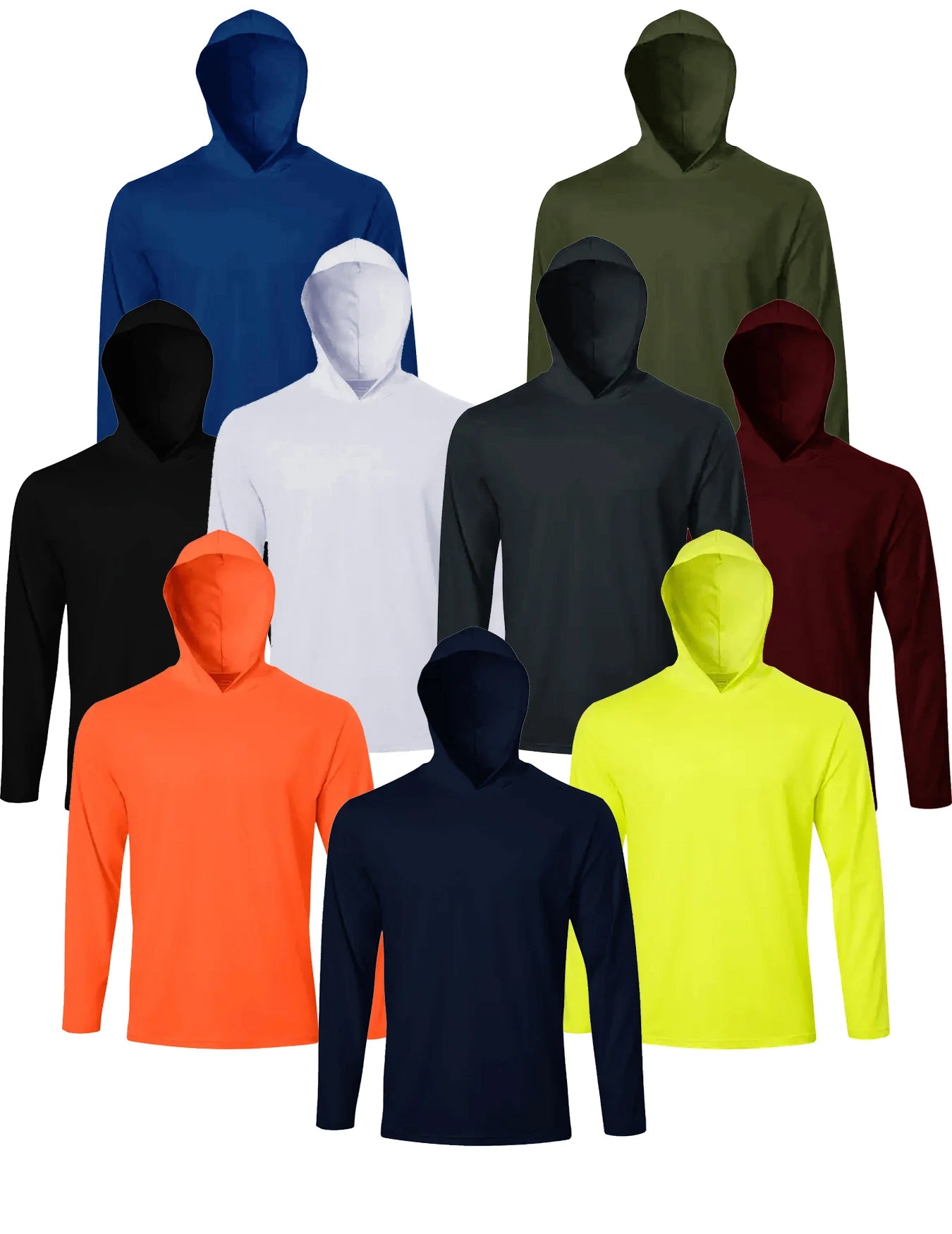 Mens Hooded Quick Dry Polyester Shirt Breathable Apparel