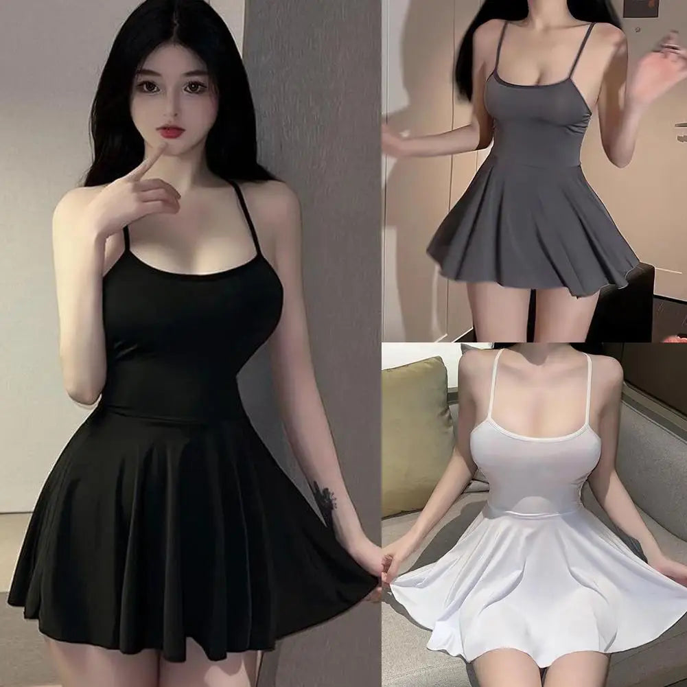 Sexy Lace Patchwork Camisole Nightgown For Women Lingerie Nightwear