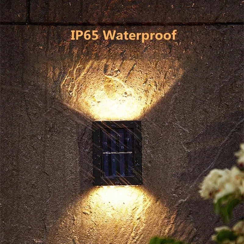 AlliLit Solar Wall Light Outdoor Waterproof LED Garden Lamp