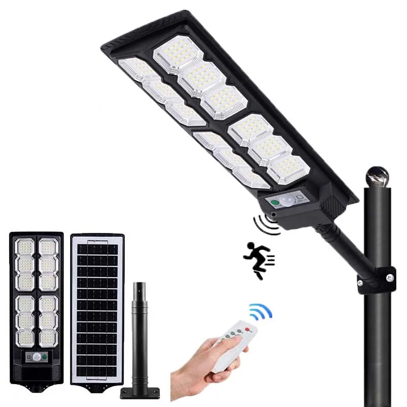 Solar Street Lights 192LED Dusk To Dawn With Motion Sensor