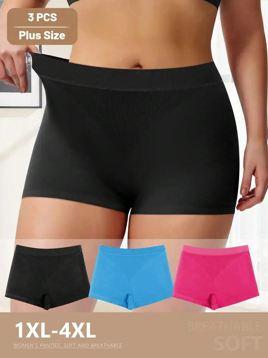 Womens Boxer Briefs Polyester Elastane Stretch Breathable Pack