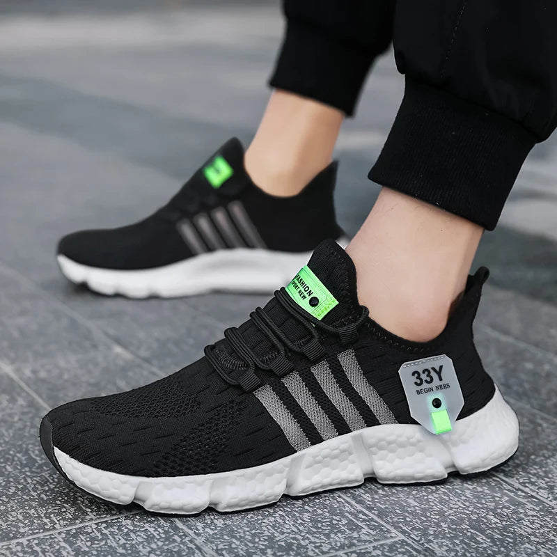 PUAMSS Men Running Shoes Breathable Mesh Sneakers All Day Comfort
