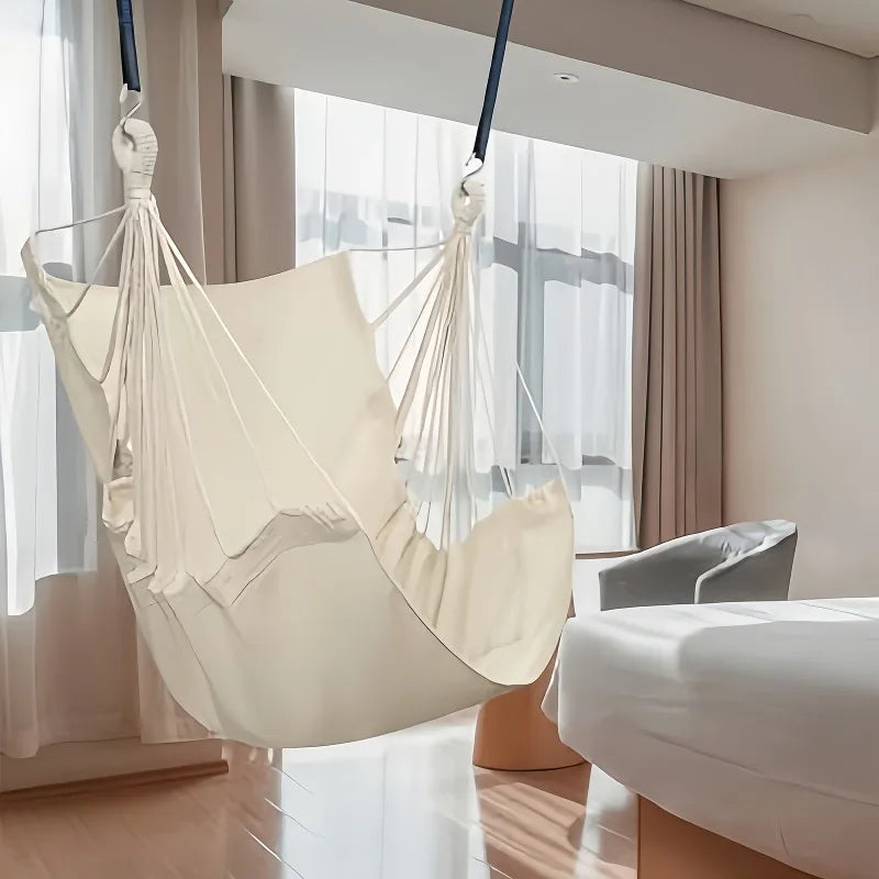 Outdoor Leisure Fabric Hammock Chair With Storage Bag