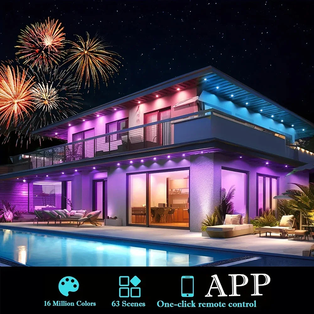 MIMIRGB Outdoor LED String Lights With App Control