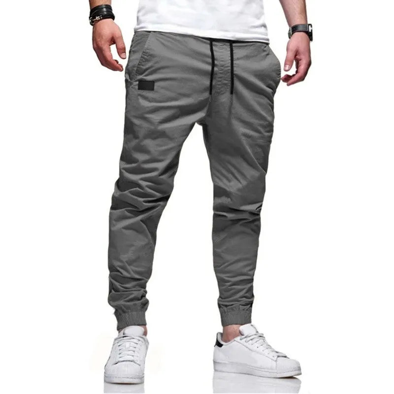Mens Casual Jogger Cargo Pants With Multi Pockets