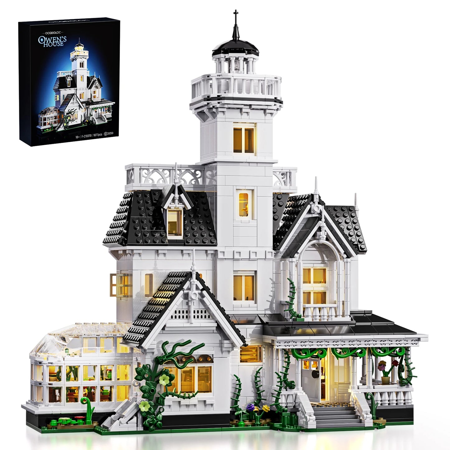 Owens House Building Set With LED Light Decor Model Gift