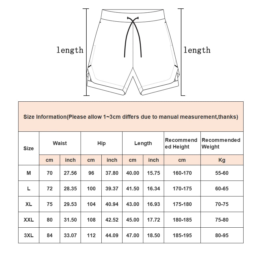 Running Shorts For Men Quick Dry Gym Training Pants
