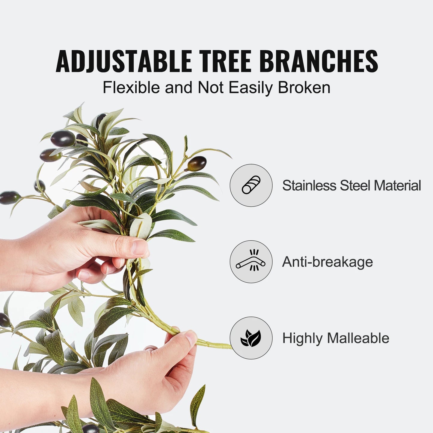 SucceBuy Artificial Olive Tree Faux Plant Indoor Anti Tilt Protection