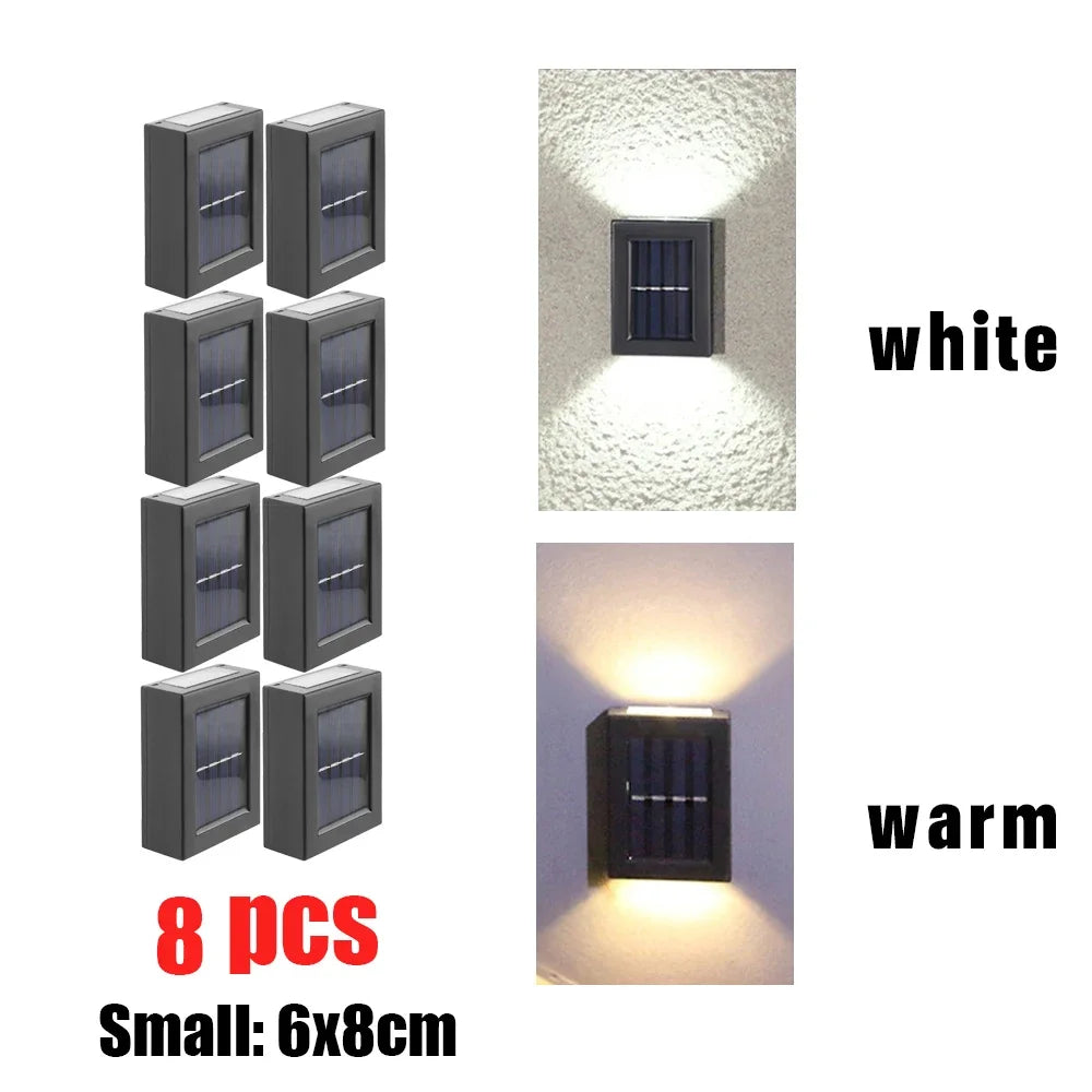 AlliLit Solar Wall Light Outdoor Waterproof LED Garden Lamp