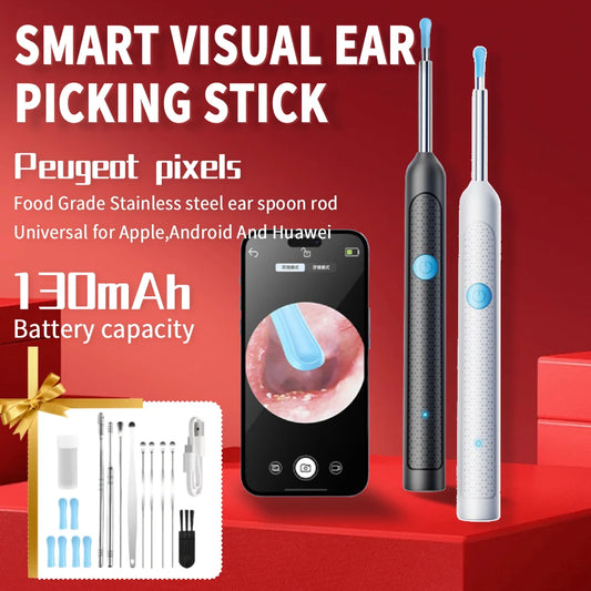 Smart Visual Ear Wax Removal Tool With Camera Otoscope