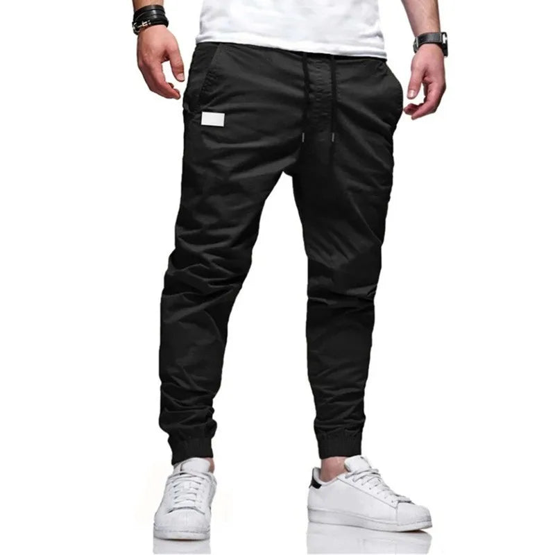 Mens Casual Jogger Cargo Pants With Multi Pockets
