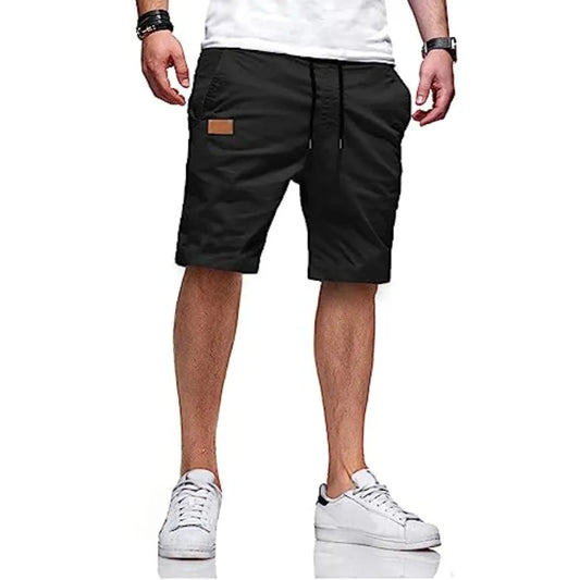 Mens Cotton Drawstring Casual Shorts For Summer Beach Golf