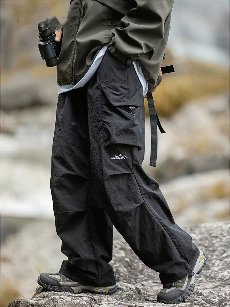 ZOYLEIR Vintage Baggy Hiking Cargo Pants For Men Outdoor Waterproof
