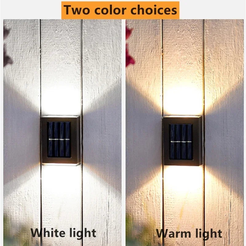 AlliLit Solar Wall Light Outdoor Waterproof LED Garden Lamp