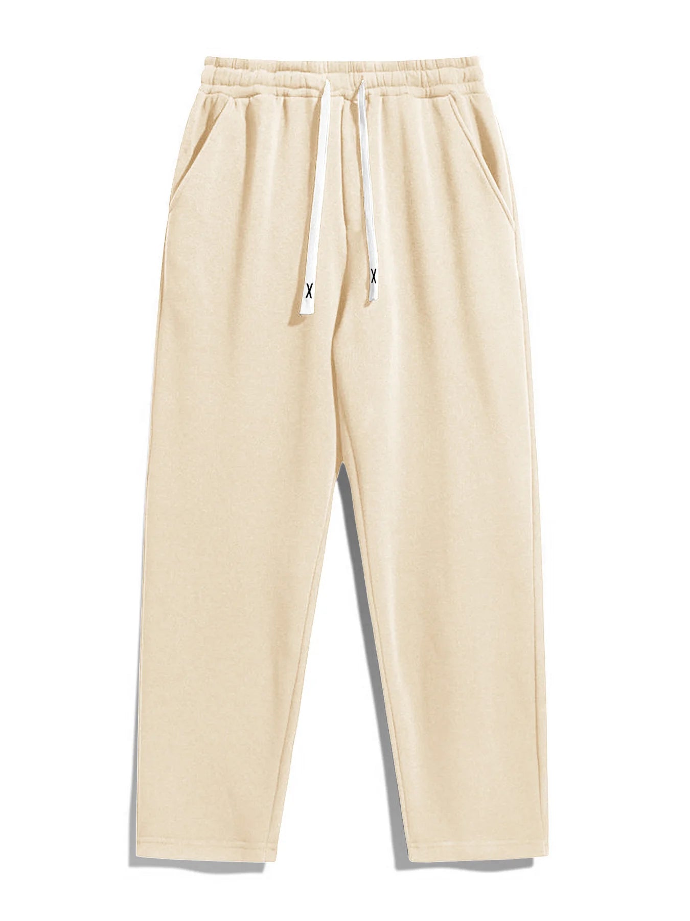 Men's Polyester Straight-Leg Casual Pants Five-Pocket For Outdoors And Travel