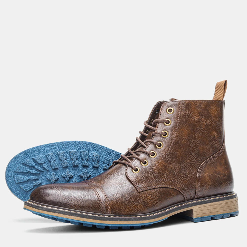 Hecrafted Mens Ankle Boots Comfortable Everyday Wear
