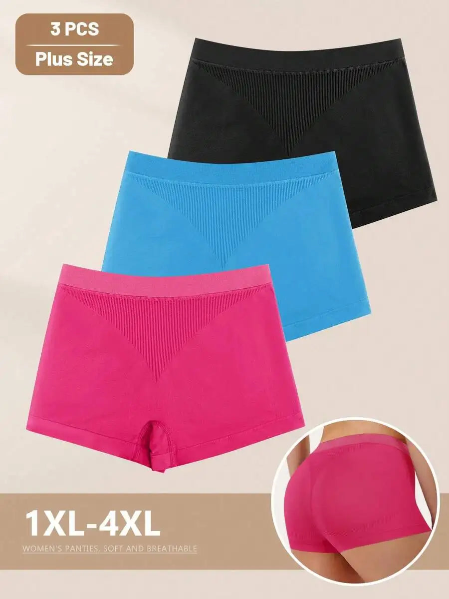 Womens Boxer Briefs Polyester Elastane Stretch Breathable Pack