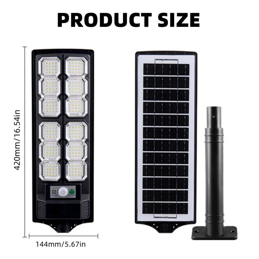 Solar Street Lights 192LED Dusk To Dawn With Motion Sensor