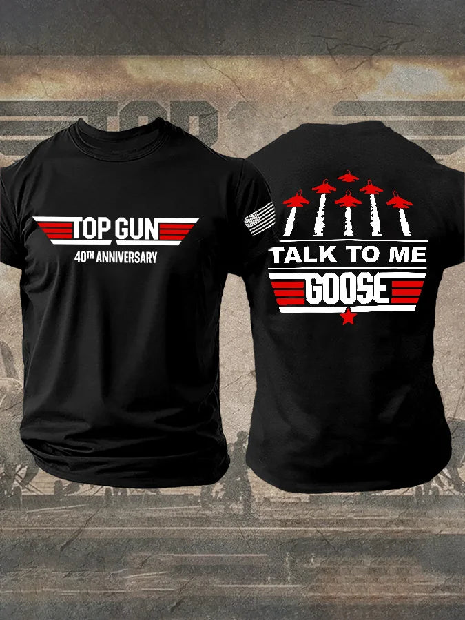 Ilstile Mens Retro Aviation Quote Graphic Tee Casual