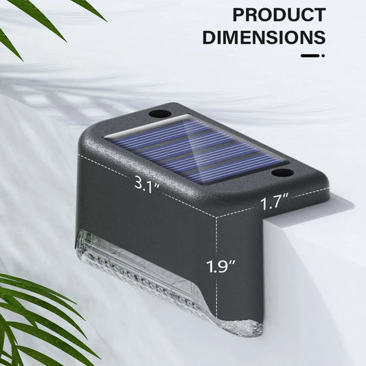 Solar Deck Step Lights Outdoor Waterproof LED Solar Powered