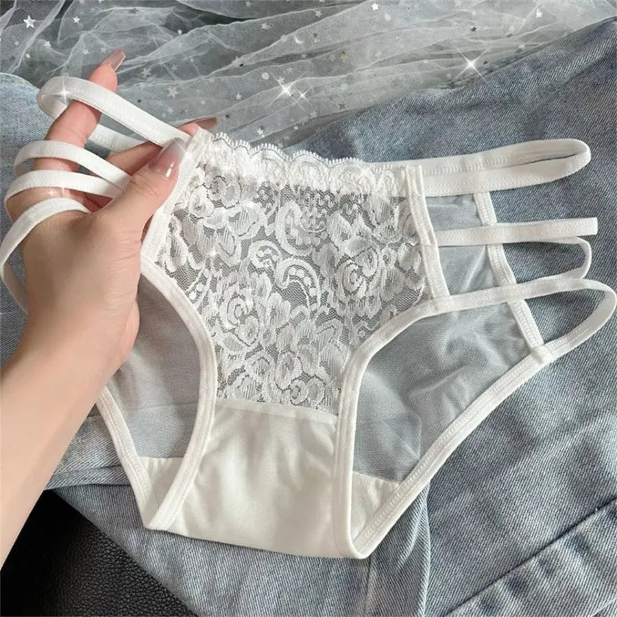 Breathable Lace Panties For Women Mesh Briefs Soft Comfort
