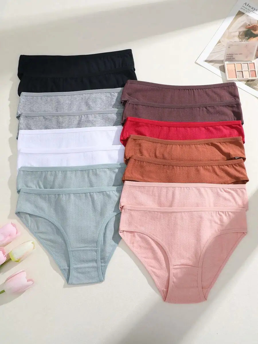 Premium Cotton Womens Briefs Pack 15 Pieces Everyday Comfortable Underwear