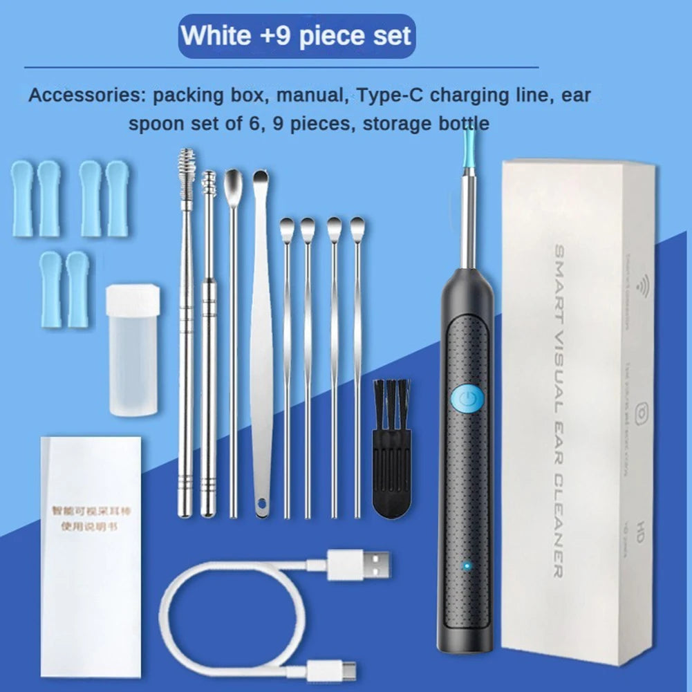 Smart Visual Ear Wax Removal Tool With Camera Otoscope