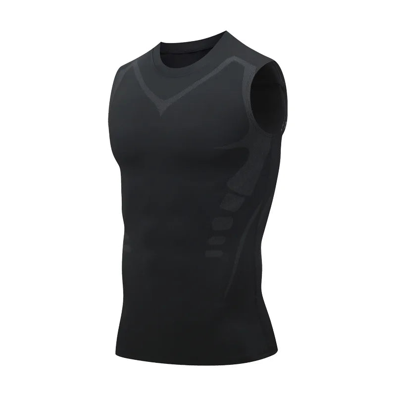 Men's Quick Dry Sleeveless Compression Tank Top for Workout