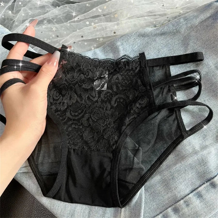 Breathable Lace Panties For Women Mesh Briefs Soft Comfort