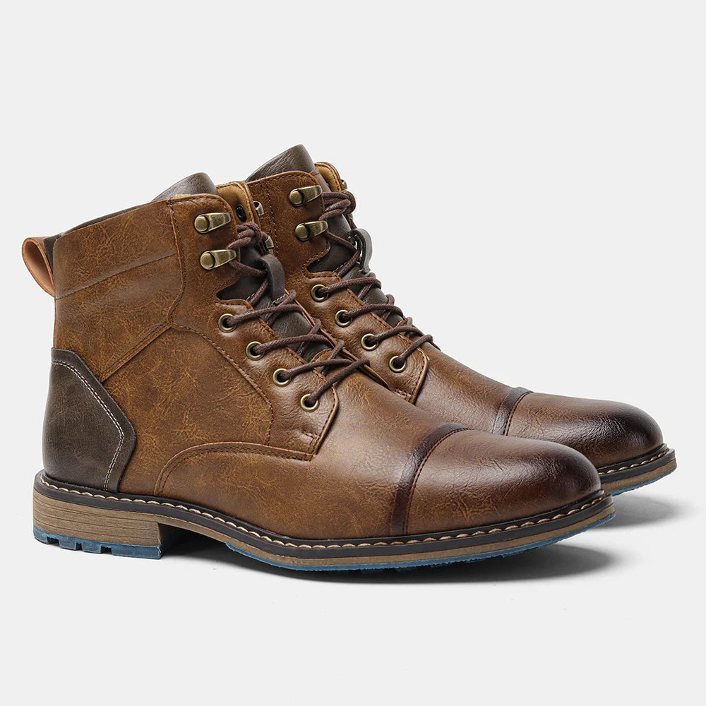 Hecrafted Ankle Western Leather Boots For Men Everyday Comfort