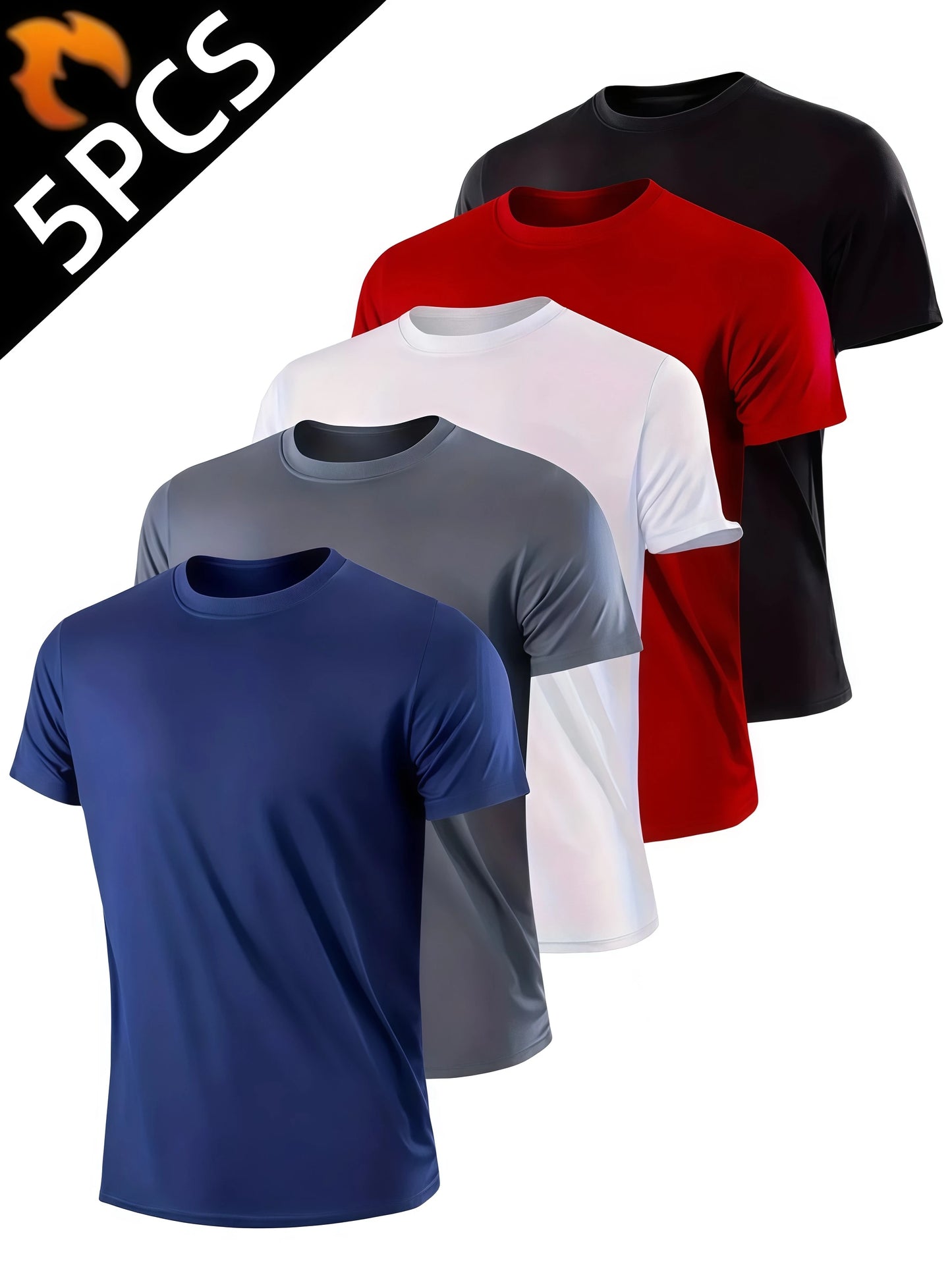 Men's Quick Dry Short Sleeve Gym Shirt for Running