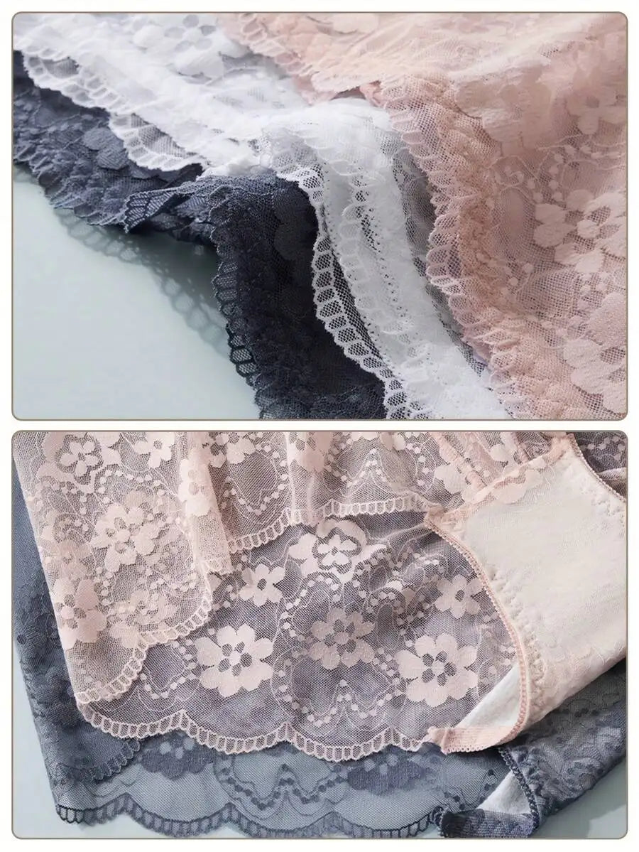 Lace High Waisted Briefs For Curvy Women Tummy Control
