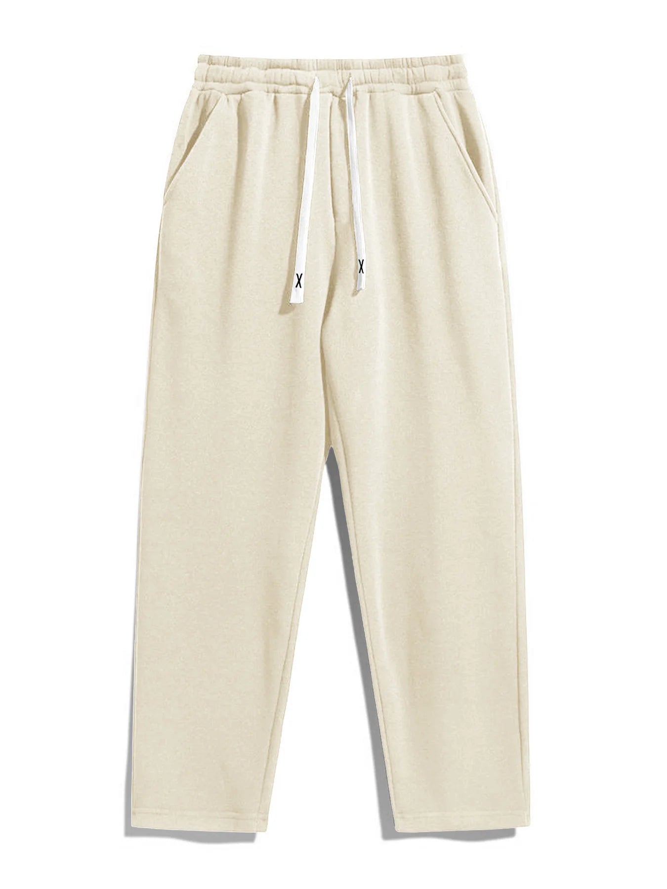 Men's Polyester Straight-Leg Casual Pants Five-Pocket For Outdoors And Travel
