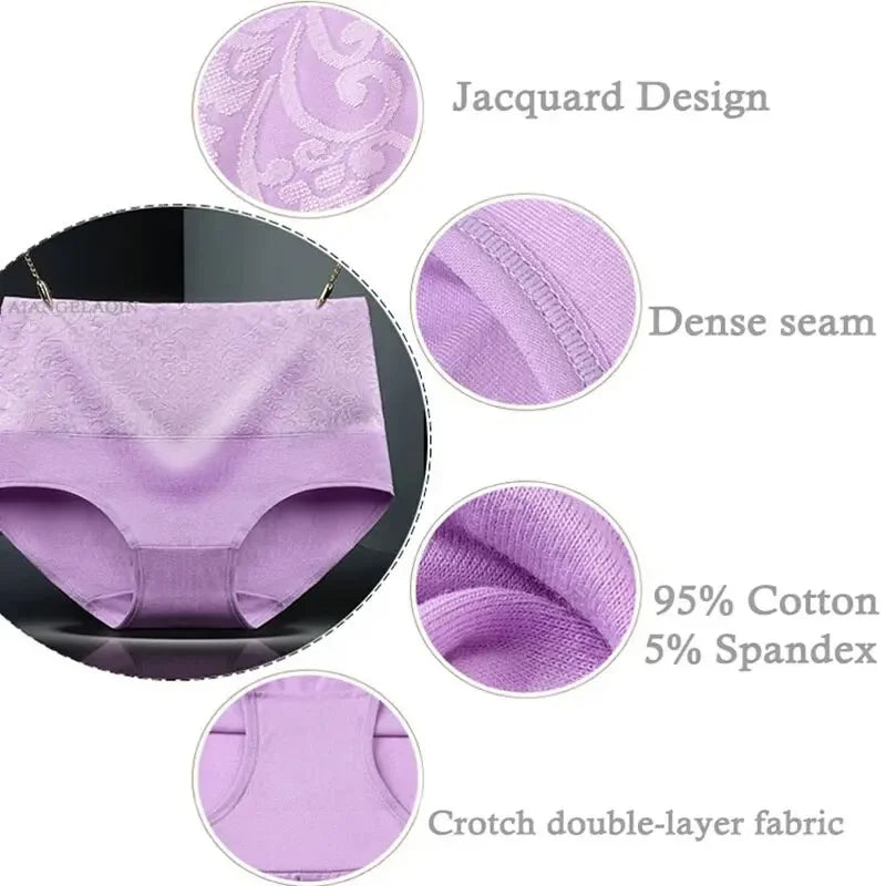 AIANGELAQIN Brand Cotton Panties For Women High Waist Briefs