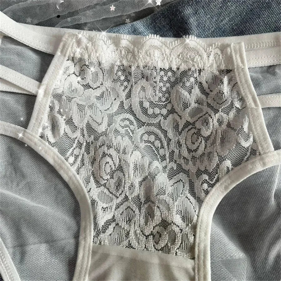 Breathable Lace Panties For Women Mesh Briefs Soft Comfort