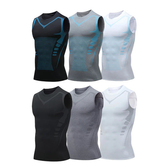 Men's Quick Dry Sleeveless Compression Tank Top for Workout