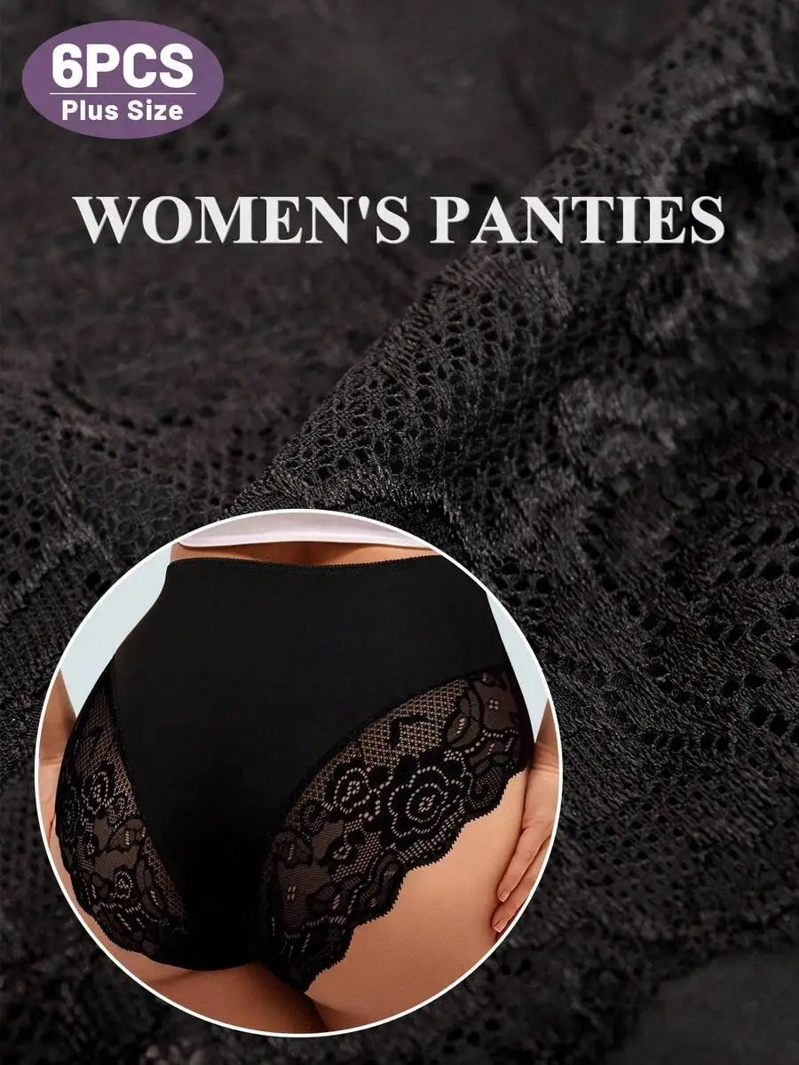 Lace Panties High Waist Tummy Control Floral Underwear
