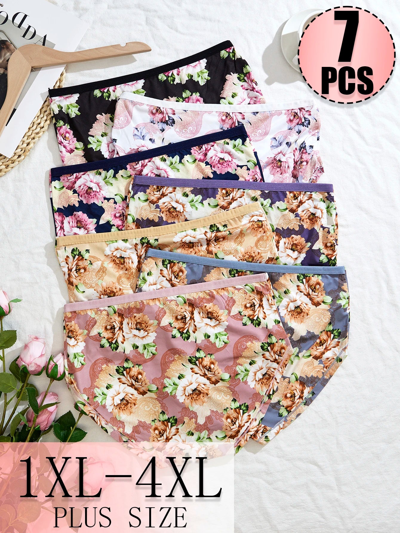 DORSU Women High Waisted Printed Panties Soft Skin