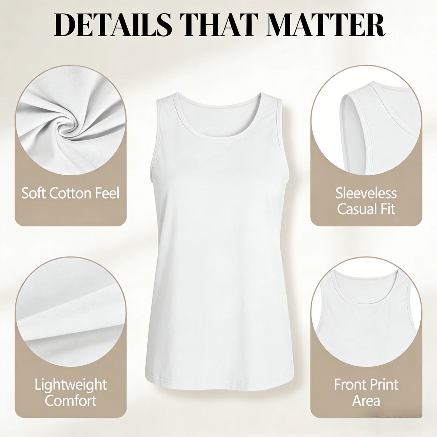 Personalized Women's Tank Top With Photo Logo Text