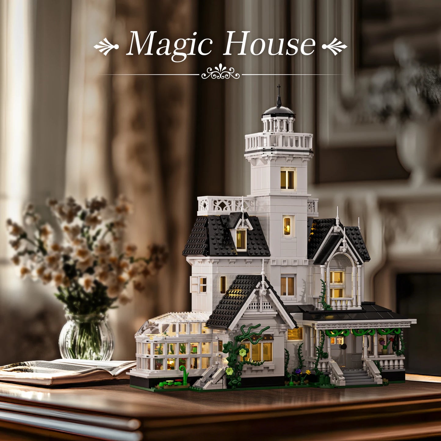 Owens House Building Set With LED Light Decor Model Gift