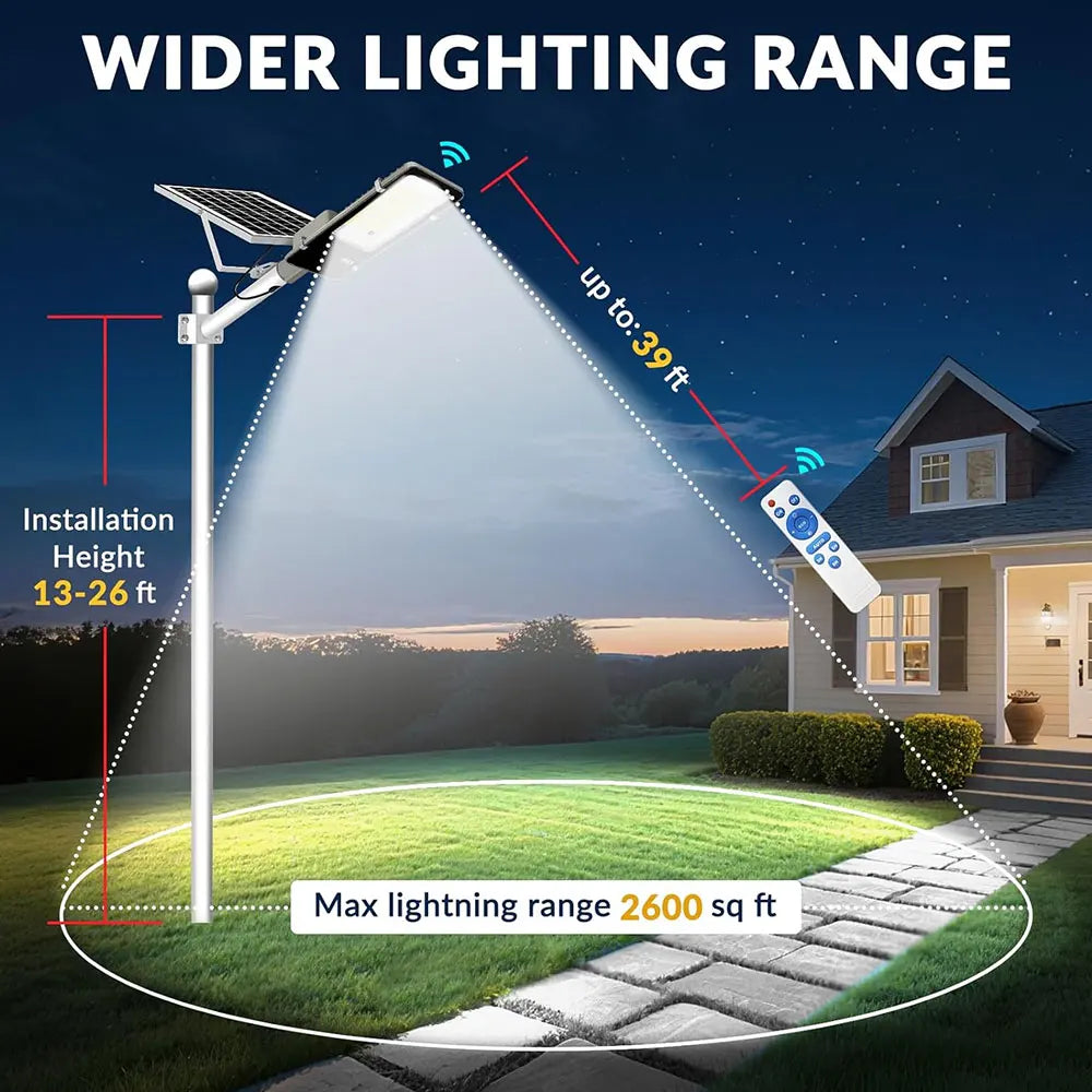 Outdoor Solar Lamps 6000mAh Waterproof Street Lights Dusk To Dawn