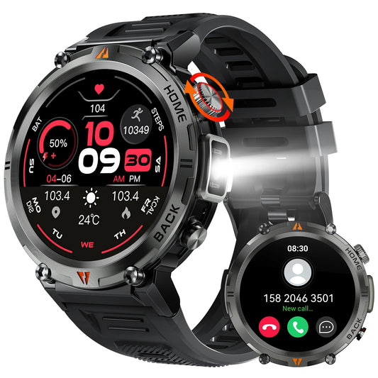 LaNikar KE3 Smartwatch Bluetooth Call Health Monitor For iOS Android