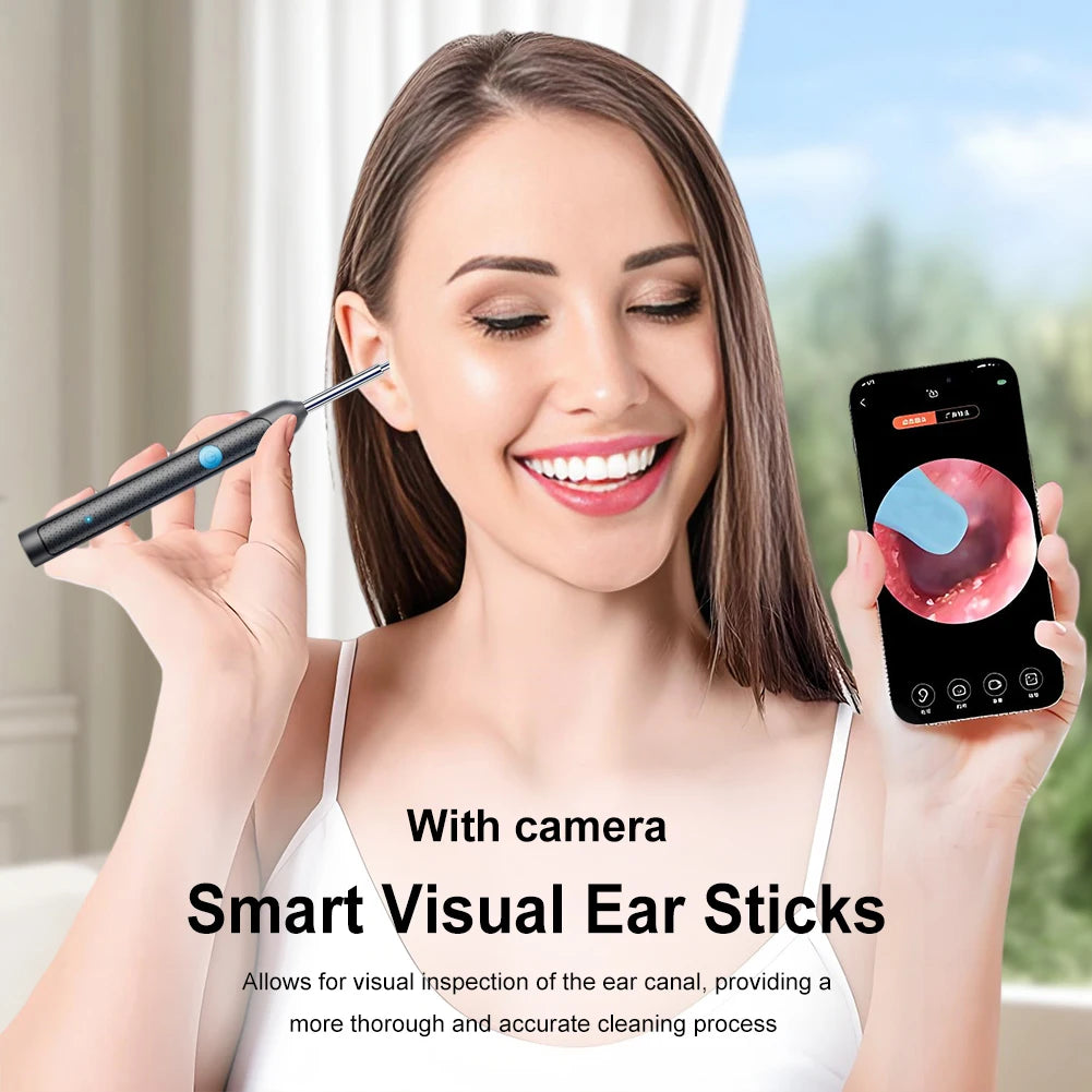 Smart Visual Ear Wax Removal Tool With Camera Otoscope