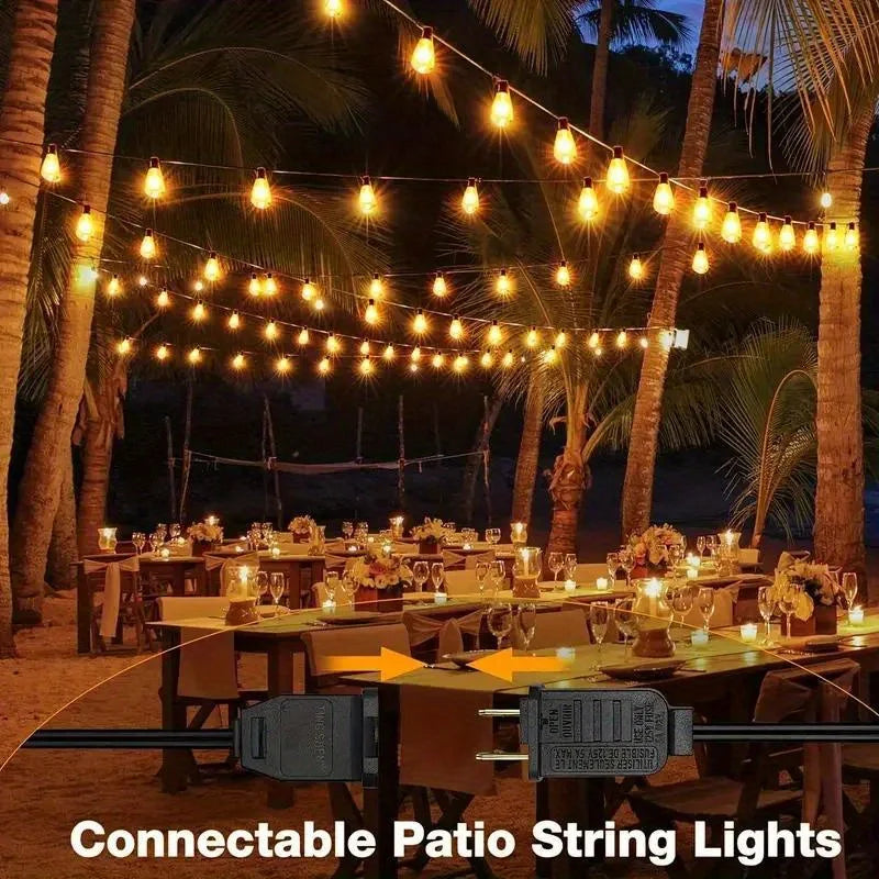 MIMIRGB Outdoor String Lights 60 LED Bulbs For Patio And Garden