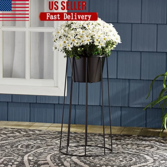 Metal Plant Stand With Drain Hole And 7 Tiers Durable