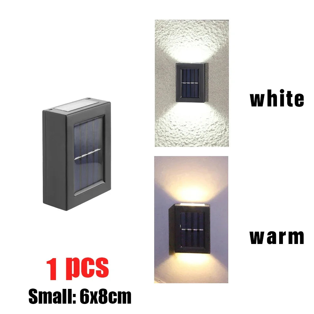AlliLit Solar Wall Light Outdoor Waterproof LED Garden Lamp