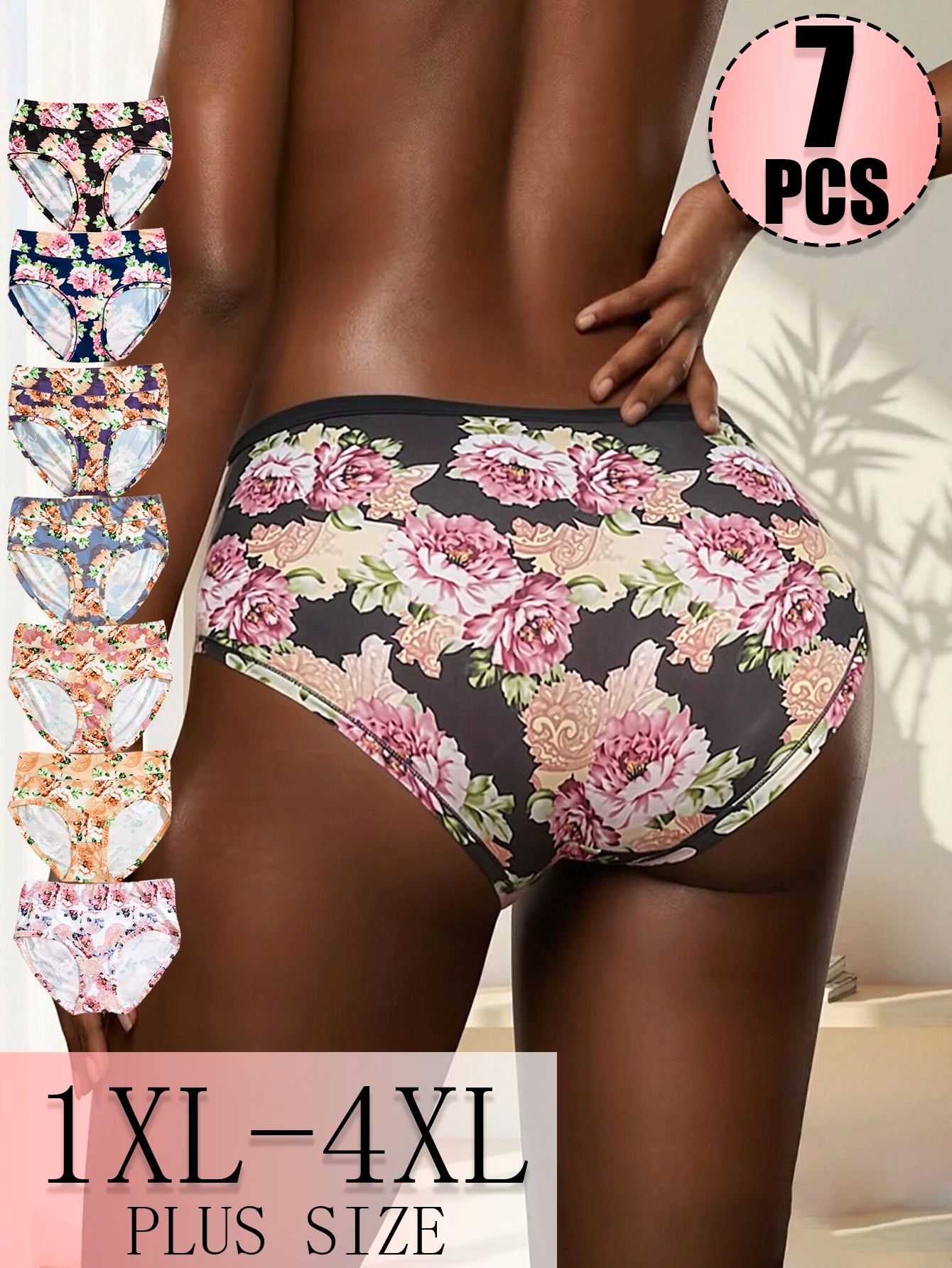 DORSU Women High Waisted Printed Panties Soft Skin
